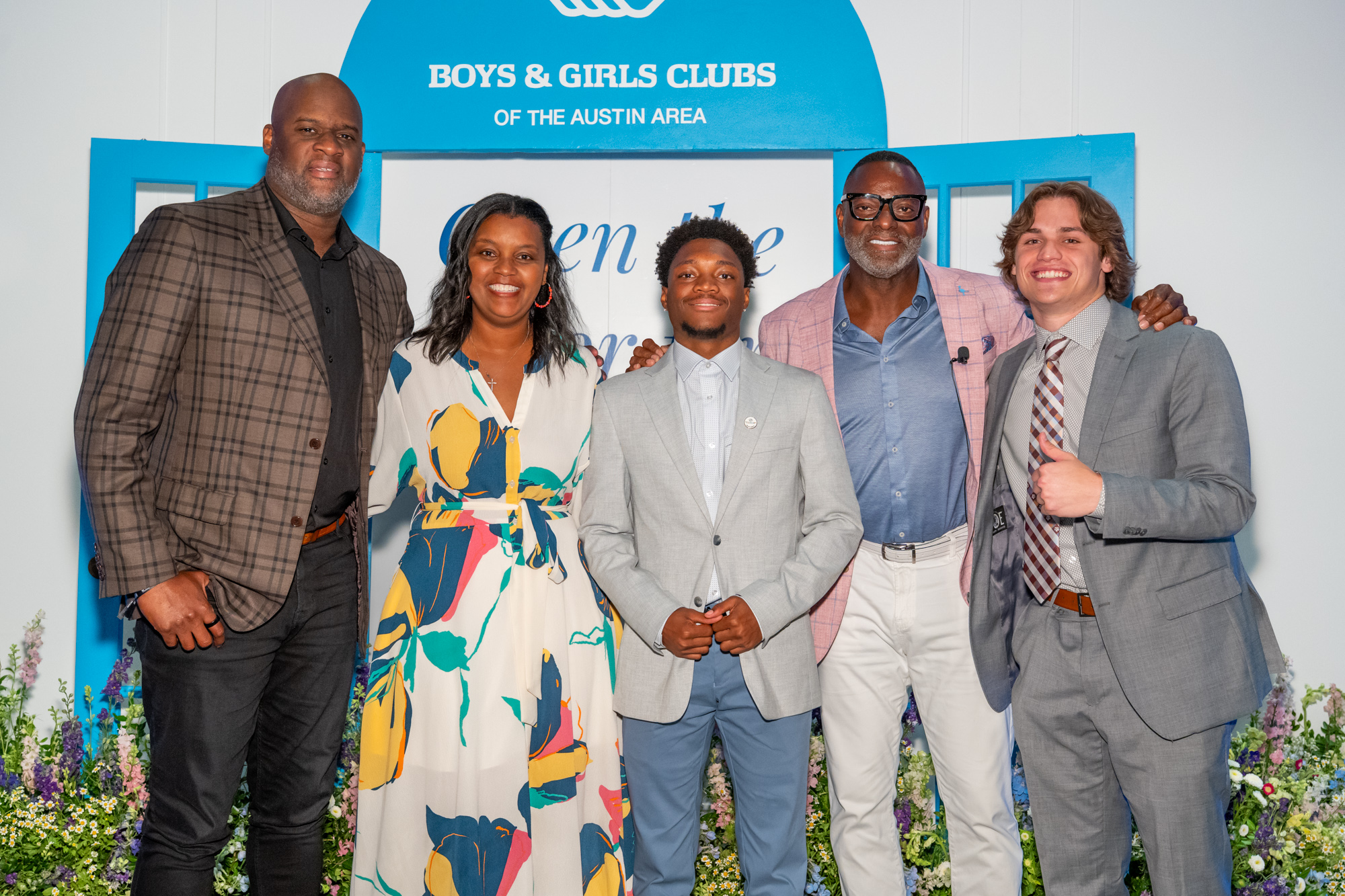 Vince Young, CEO Zenae Campbell, Club Teen and Youth of the Year Runner Up H'Sanii, Brian Jones, Garret 