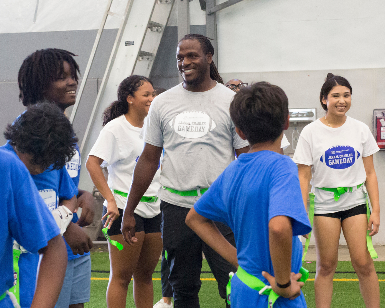 Jamaal Charles Gameday-with teens